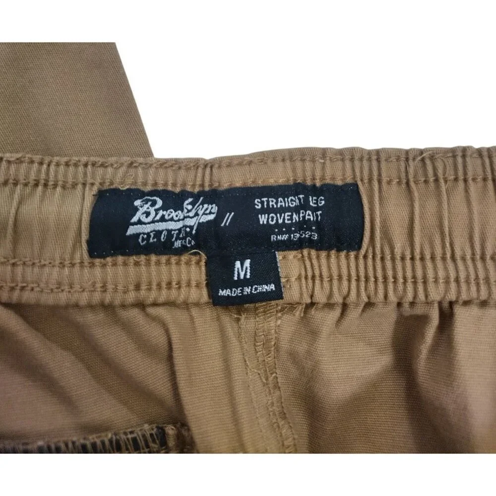 Mens Straight Leg Woven Cargo Pants By Brooksp, Size M, NWOT.